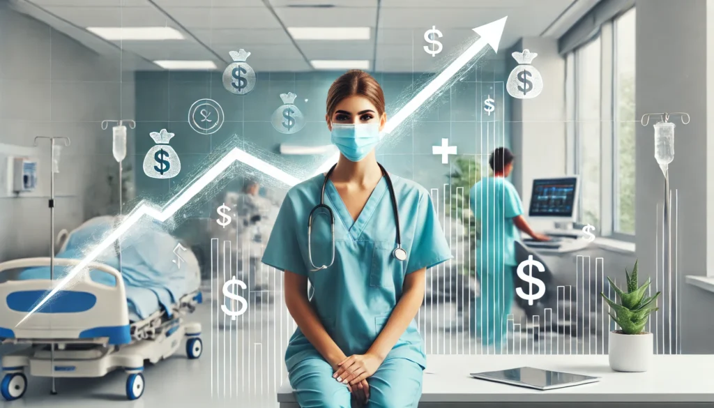 Factors influencing a traveling nurse's salary, such as location and specialization