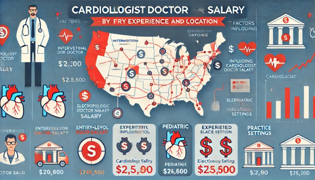 Cardiologist doctor salary ranges based on medical specialization