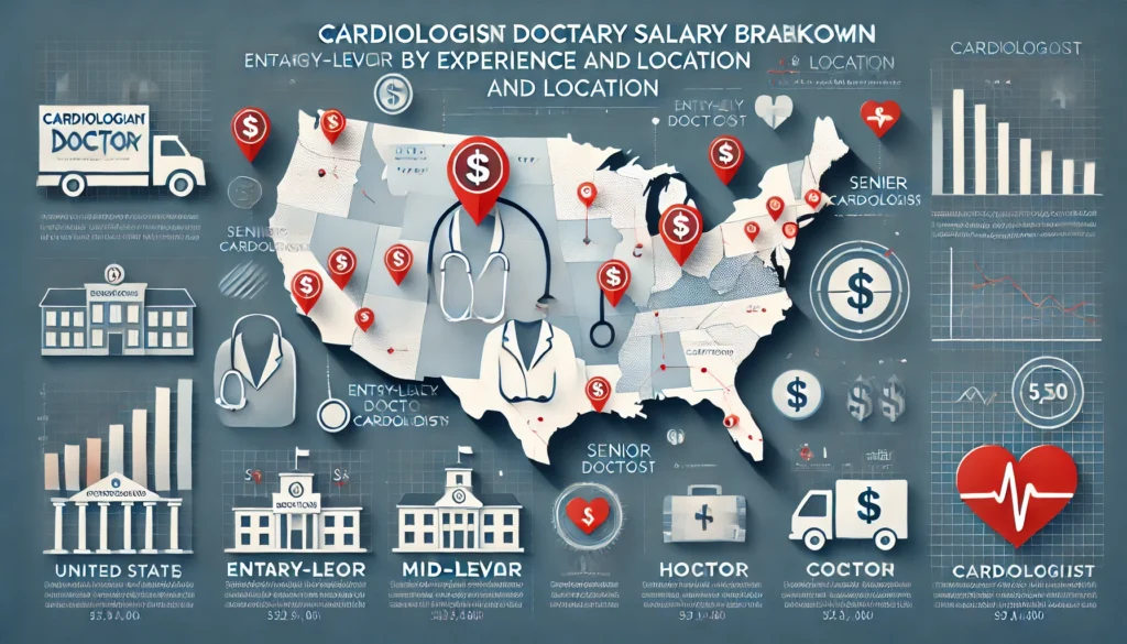 Factors influencing cardiologist doctor salary, including specialization and setting